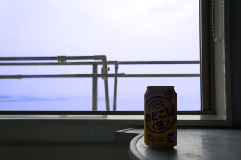お風呂でビール.JPG