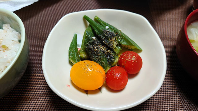オクラ&プチトマト.JPG
